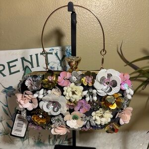 Bebe “Daisy” Floral Embellished Clutch